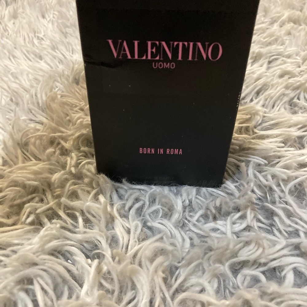 Valentino Uomo Black Box with Pink Text